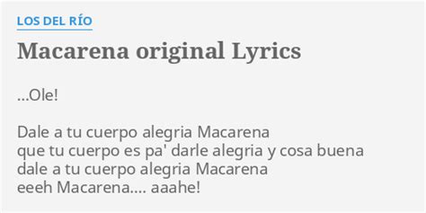 macarana|macarena song original.